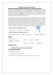 English Worksheet: the fence will never be the same