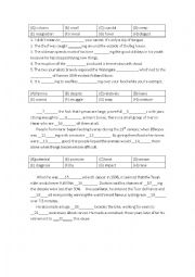 English Worksheet: vocubulary