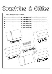 English Worksheet: Countries of the Gulf/ Arabia GCC
