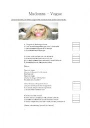 English Worksheet: Songs fashion/money