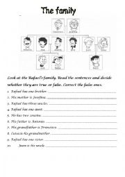 English Worksheet: The Family