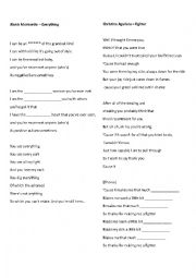 English Worksheet: Song - comparative and superlatives 2