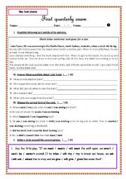 English Worksheet: exam on first conditional