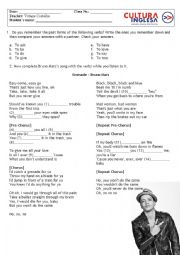 English Worksheet: Bruno Mars - Grenade