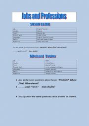 English Worksheet: Jobs and profesions