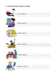 English Worksheet: jobs