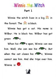 English Worksheet: Winnie the Witch - Reading - Part 1