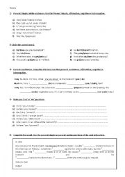 English Worksheet: Tenses