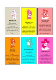 English Worksheet: Care bears characters (4/5)