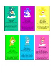 English Worksheet: Care bears characters (5/5)