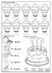 English Worksheet: Color