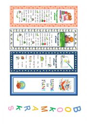 English Worksheet: Bookmarks - The magic world of books