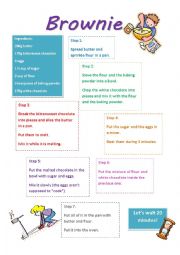 English Worksheet: Brownie Recipe