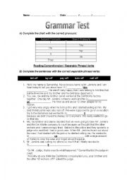 English Worksheet: Grammar Test: Subject and Object Pronouns, Third Conditional, 