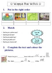 English Worksheet: Winnie the Witch - Tasks - Part 3