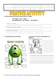 English Worksheet: Review activities