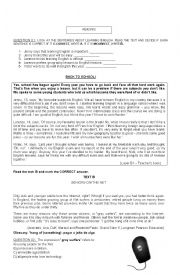 English Worksheet: Reading/Interpretation 