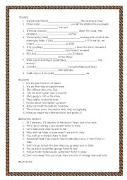 English Worksheet: review exercises passive conditionals  tenses relatives modals reported speech