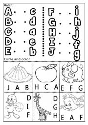 English Worksheet: A-J