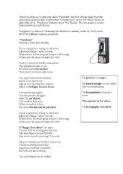 Payphone by Maroon 5 Lyrics and Vocab exercises (Clean)