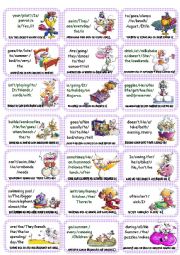 English Worksheet: Summer card game with funny Diddls. Order  the words!
