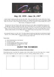 English Worksheet: IZ Over the rainbow