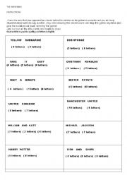 English Worksheet: THE HANGMAN