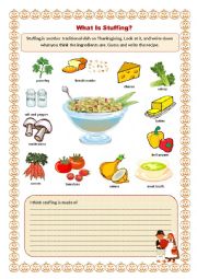 English Worksheet: What Is Stuffing