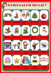 English Worksheet: Christmas pictionary