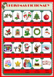 English Worksheet: Christmas pictionary