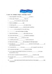 English Worksheet: Conjunctions