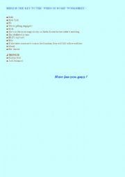 English Worksheet: When in Rome Key paper