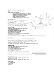 English Worksheet: Song 