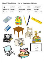 identify simple classroom objects