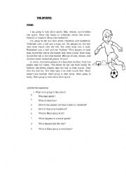 English Worksheet: its a reading about the soccer.