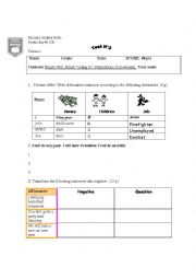 English Worksheet: Future WILL, GOING TO and Preposition of movement