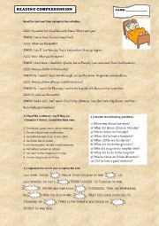 English Worksheet: Reading Comprehension