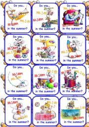 English Worksheet: Teddy cards Set 2/3 Go fish Game!