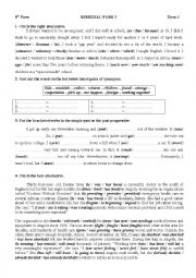 English Worksheet: 9 form : grammar and vocabulary