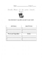 English Worksheet: a/an/some and food groups