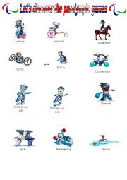 English Worksheet: Paralympic games