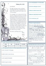 English Worksheet: a letter to a penpal 