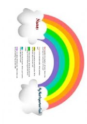 English Worksheet: Rainbow Icebreaker