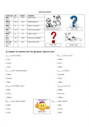 WH qustions worksheet