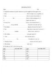 English Worksheet: present continuous 