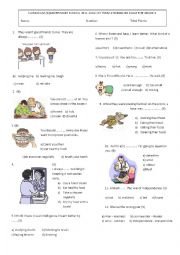 English Worksheet: 8th grade multiple choice test