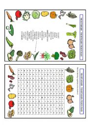 English Worksheet: Vegetables
