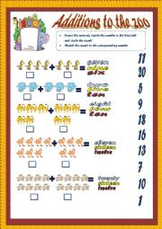 English Worksheet: additions to the zoo