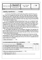 English Worksheet: 9th F overall test N3