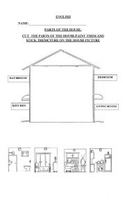 English Worksheet: Parts of the house